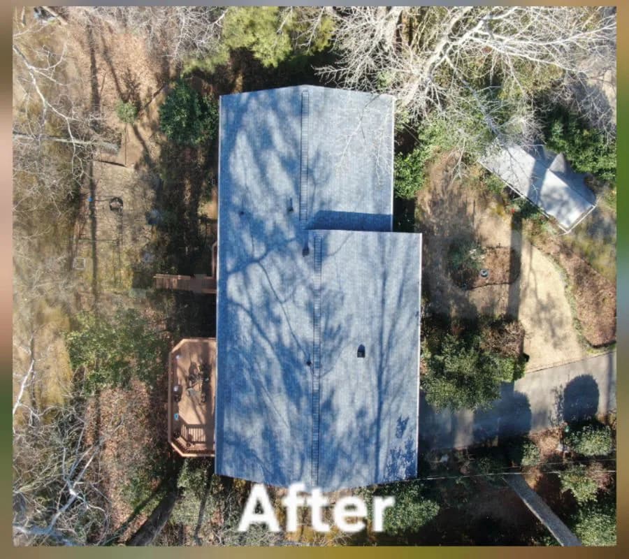 After: Aerial Roof Replacement