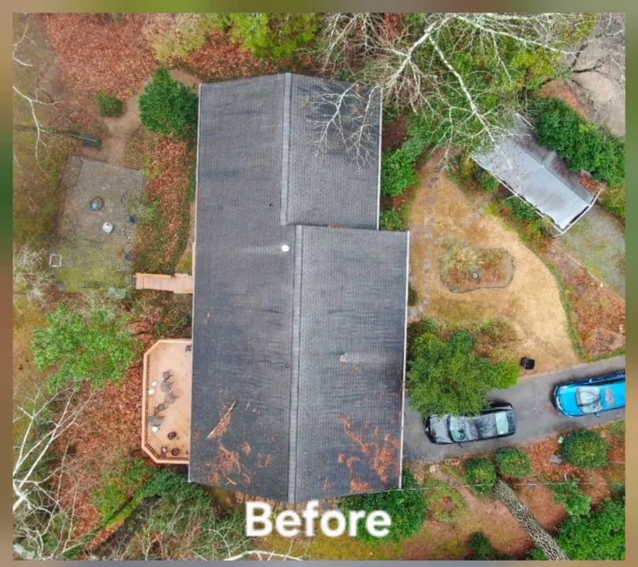 Before: Aerial Roof Replacement