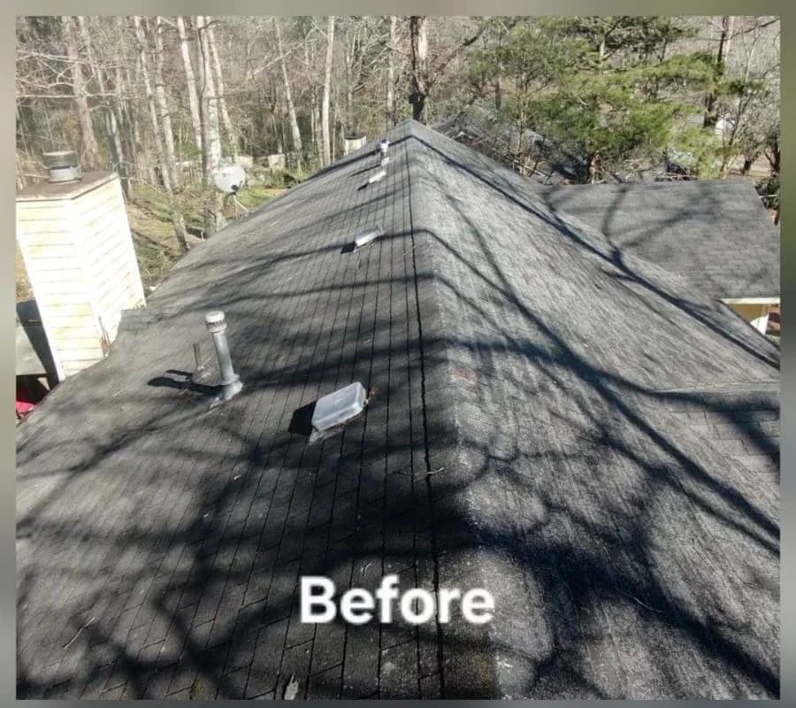 Before: Full Replacement with Ridge Vent Upgrade